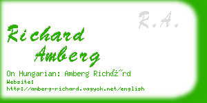 richard amberg business card